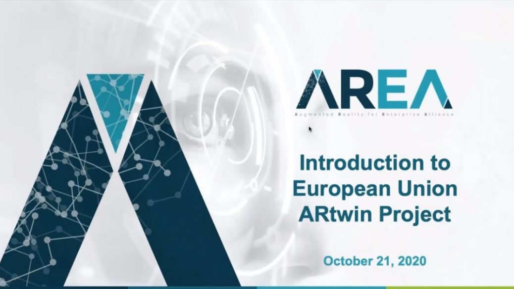 ARtwin presented during the AREA webinar